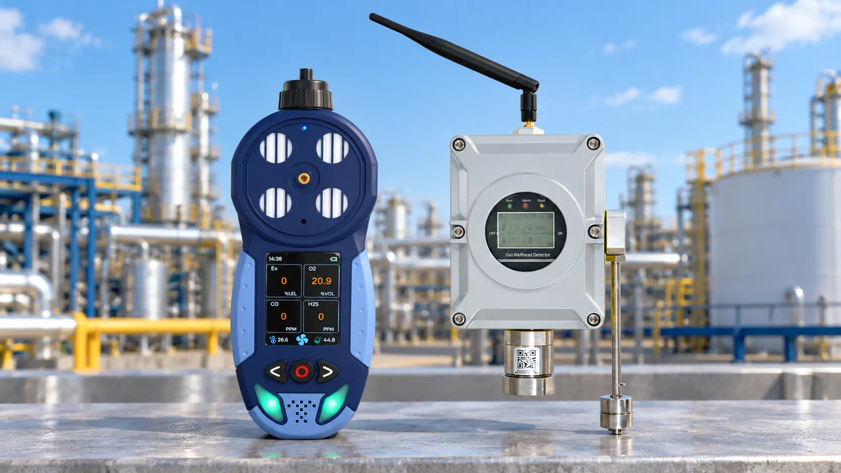 Otywell portable and fixed gas detectors for industrial gas monitoring